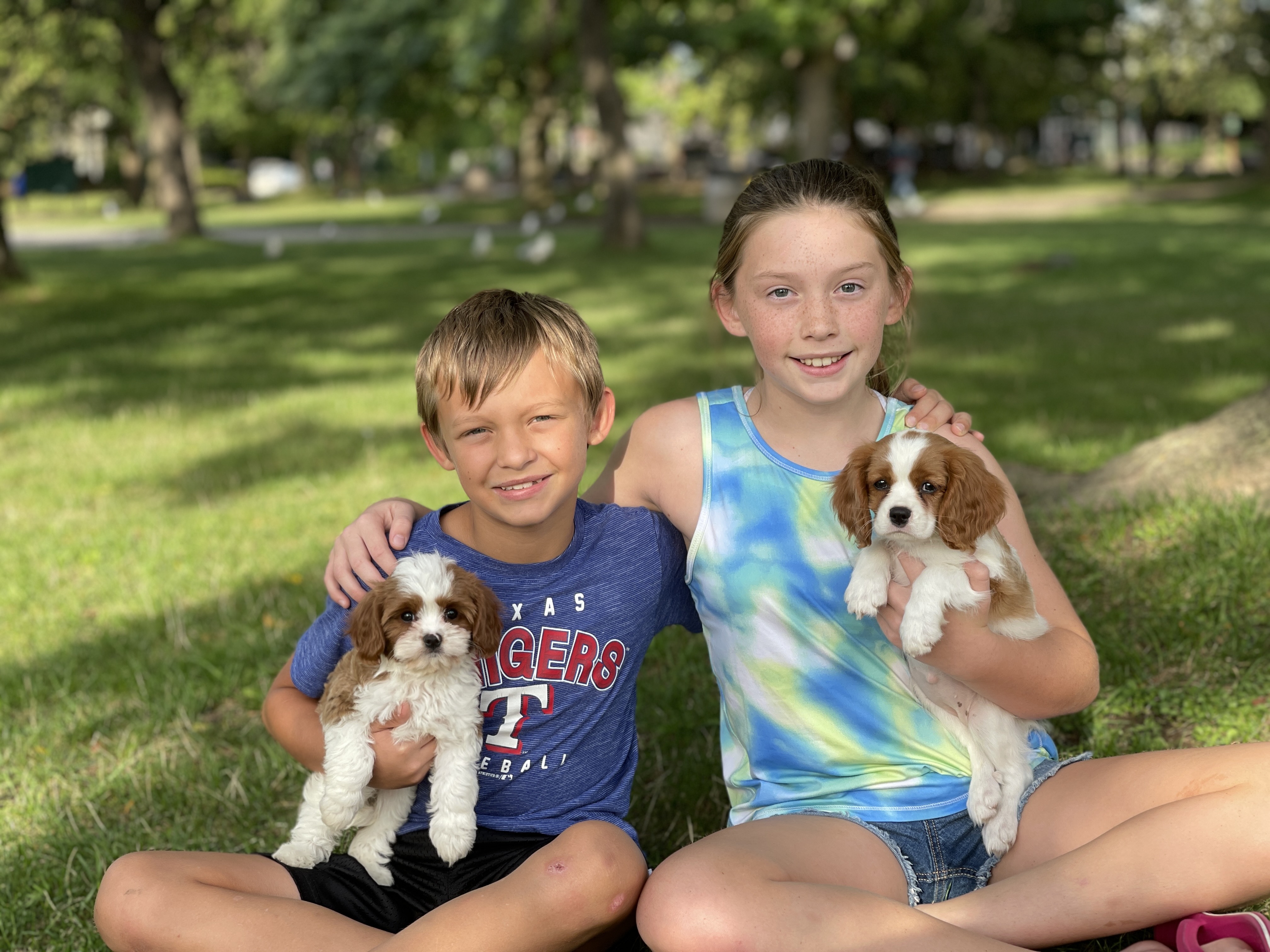 Doodle Puppy with Children